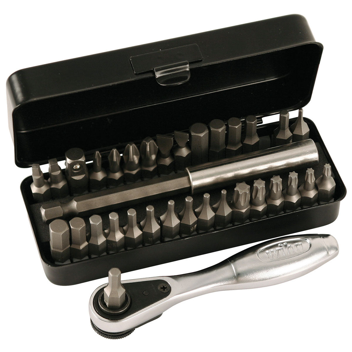 Wiha 1/4" Ratchet And Bits Set (35 Piece Set)