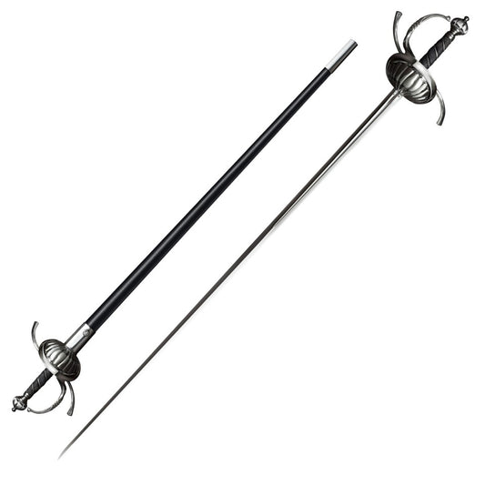 Cold Steel Cup Hilt Rapier Ribbed Shell Swept