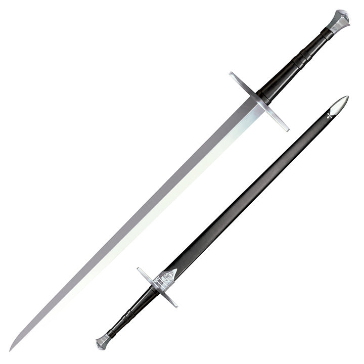 Cold Steel Hand-and-a-half 33-1/2" Sword With Leather/wood Scabbard