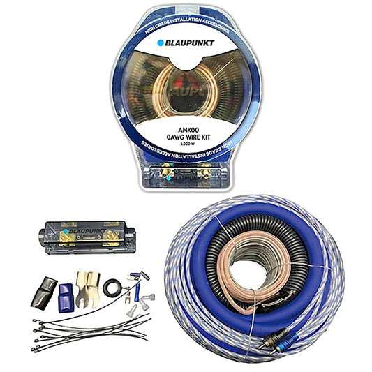 Blaupunkt 0-gauge Complete Amplifier Blue Wire Kit