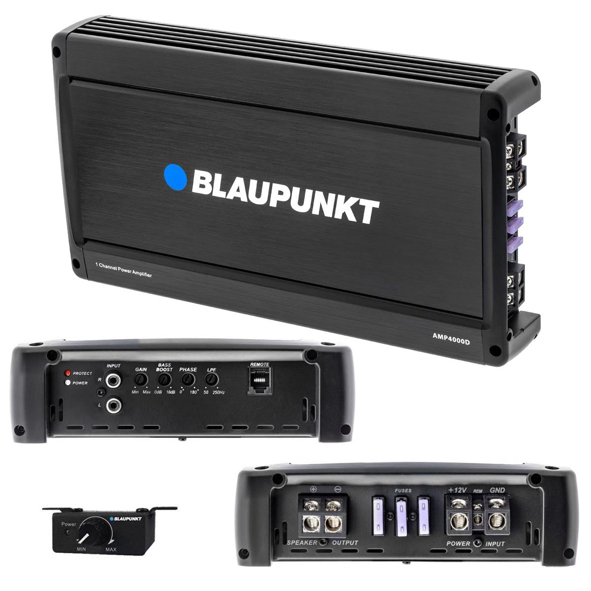 Blaupunkt Class D Monoblock Amplifier 1000w Rms/4000w Max