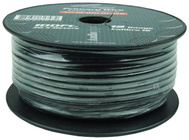 Audiopipe 12 Gauge 100ft Primary Wire Black