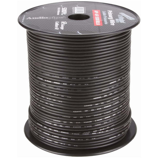 Audiopipe 12 Gauge 500ft Primary Wire Black