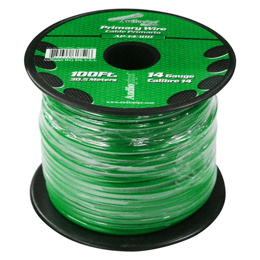 Audiopipe 14 Gauge 100ft Primary Wire Green