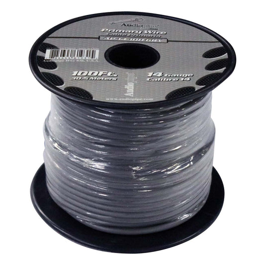 Audiopipe 14 Gauge 100ft Gray Primary Wire