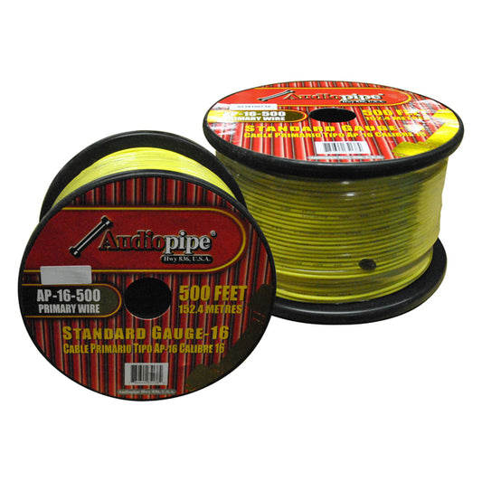 Audiopipe 16 Gauge 500ft Primary Wire Yellow