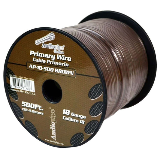 Audiopipe 18 Gauge 500ft Primary Wire Brown