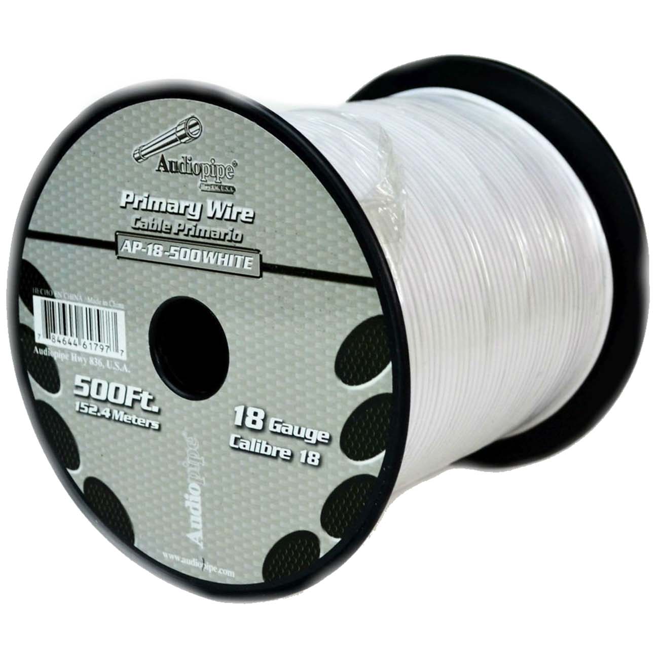 Remote Wire Audiopipe 18ga 500' White