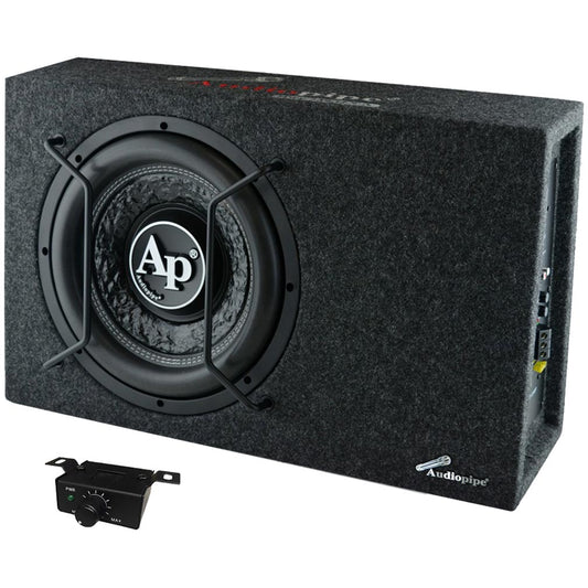 Audiopipe Single 12″ Amplified Subwoofer Sealed Bass Enclosure 800w Max