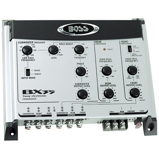 Boss 3 Way Electronic Crossover Subwoofer Input & Output