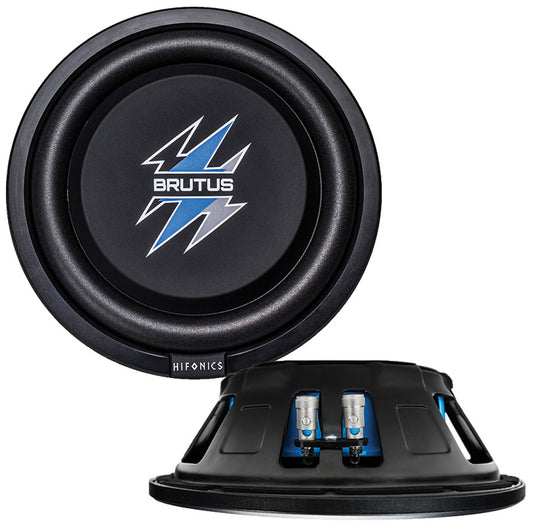 Hifonics 10" Brutus Series Shallow Subwoofer 400w Max 4 Ohm Dvc