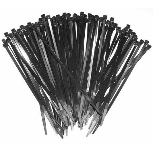 15" Black Wire Ties (100 Pcs)