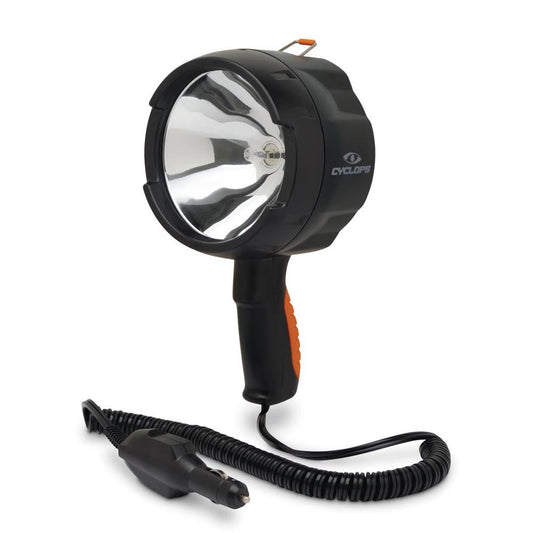 Cyclops 1400 Lumen 12v Dc Halogen Spotlight Blk Body/ Blaze Accent