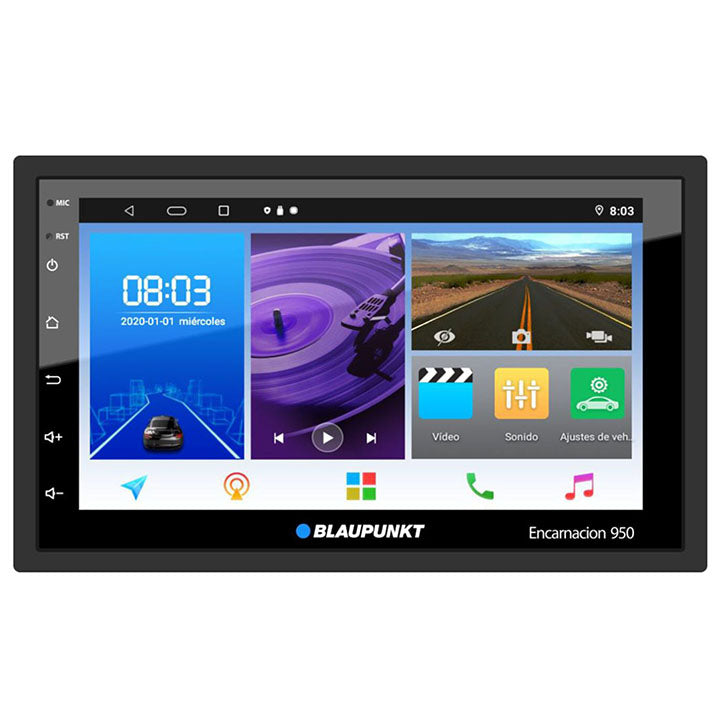 Blaupunkt 7" Double Din Mechless Fixed Face Touchscreen Receiver With Phonelink Wifi Bluetooth & U