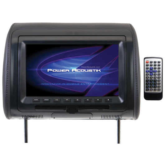 Power Acoustik 9" Headrest Monitor (single) With Dvd Player Ir/fm Transmitters Color Skins & Rem.