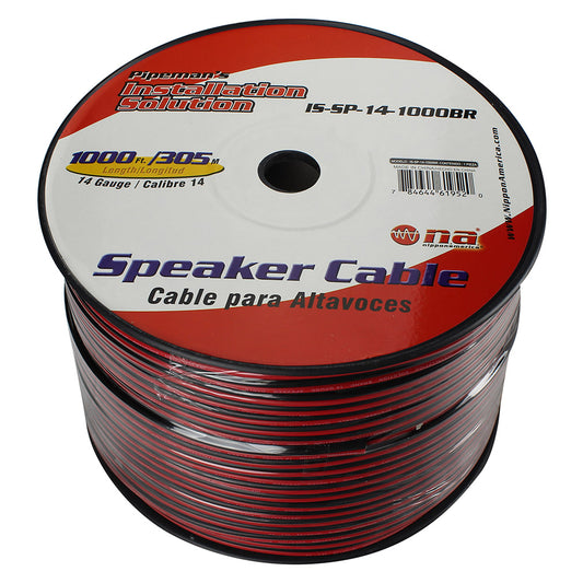 Pipeman's 14 Gauge Speaker Cable 1000ft Black/red Jacket