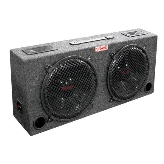 Woofer Box Dual 10" Xxx 2-way Loaded Angle Style; 300watts