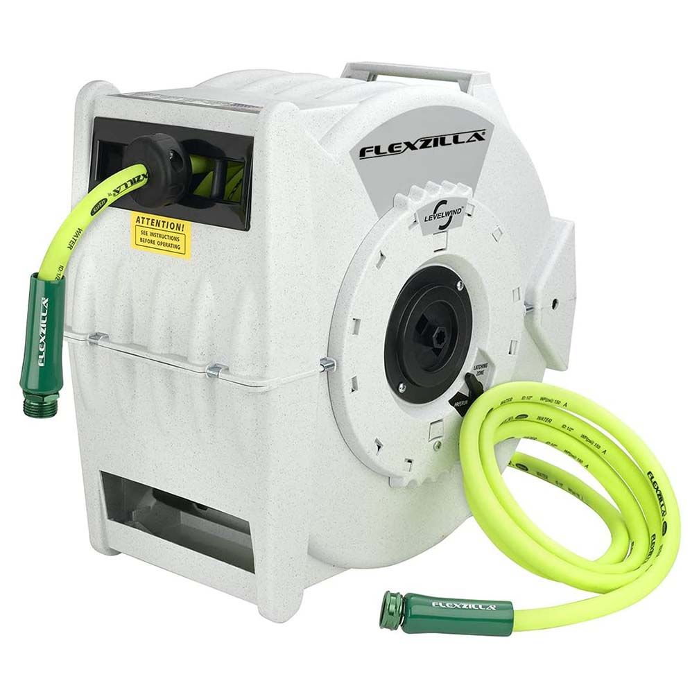 Flexzilla Retractable Water Hose Reel With Levelwind Technology 1/2" X 70'