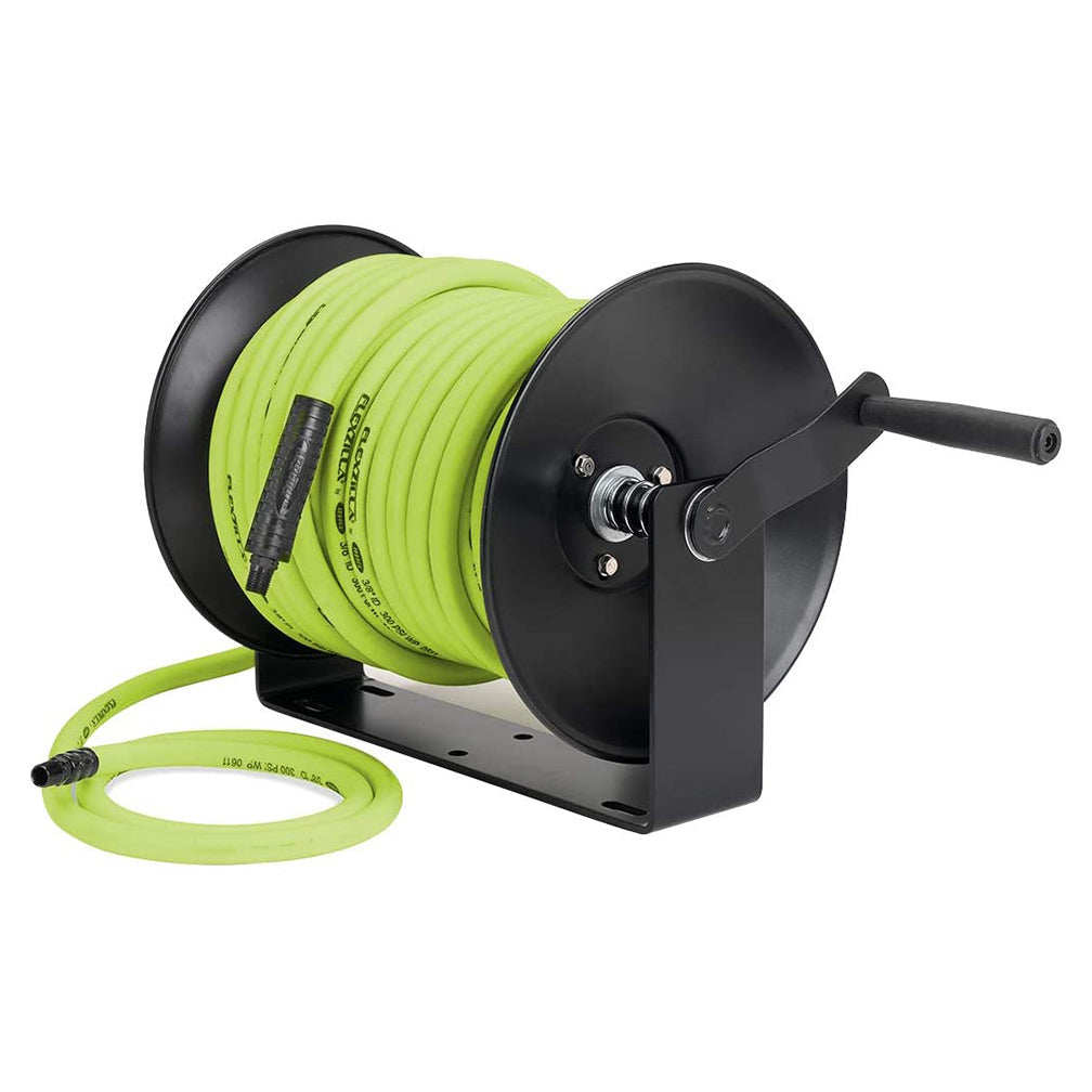 Flexzilla Manual Air Hose Reel Open Face Fixed Heavy-duty 3/8" X 100'