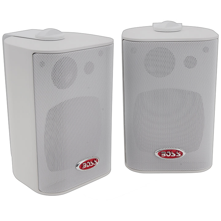 Boss Audio Marine 3-way Box Speakers With 4” Woofer (white)