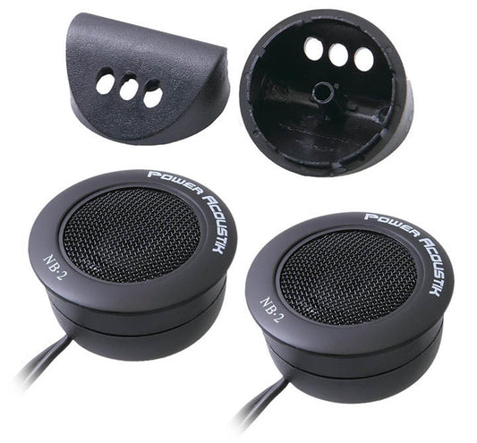 Power Acoustik 1" Tweeters (sold In Pairs) Niobium 200watts; 3-way Mounting