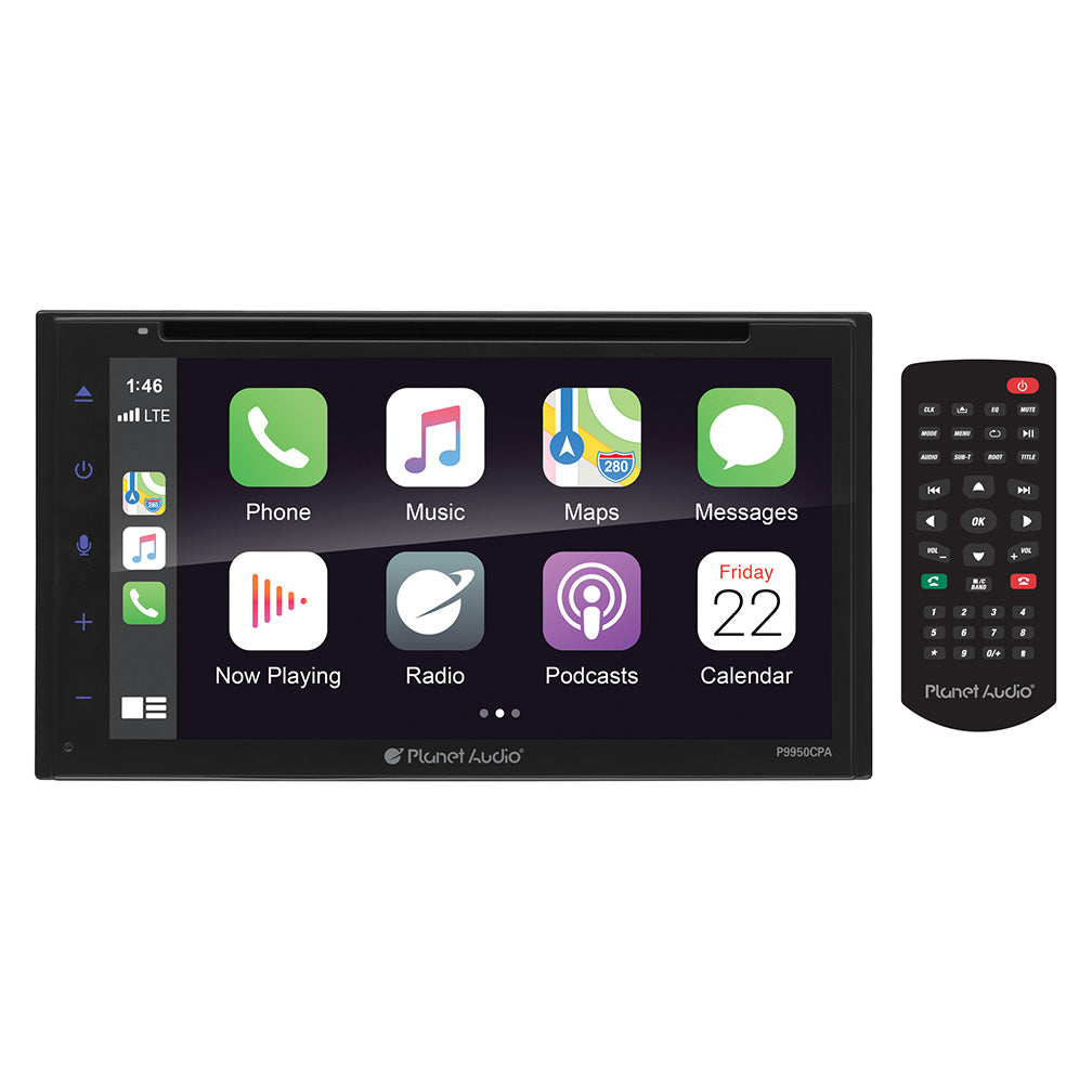 Planet Audio D.din 6.75" Touchscreen Android Auto & Apple Carplay Am/fm/bt/cd/dvd