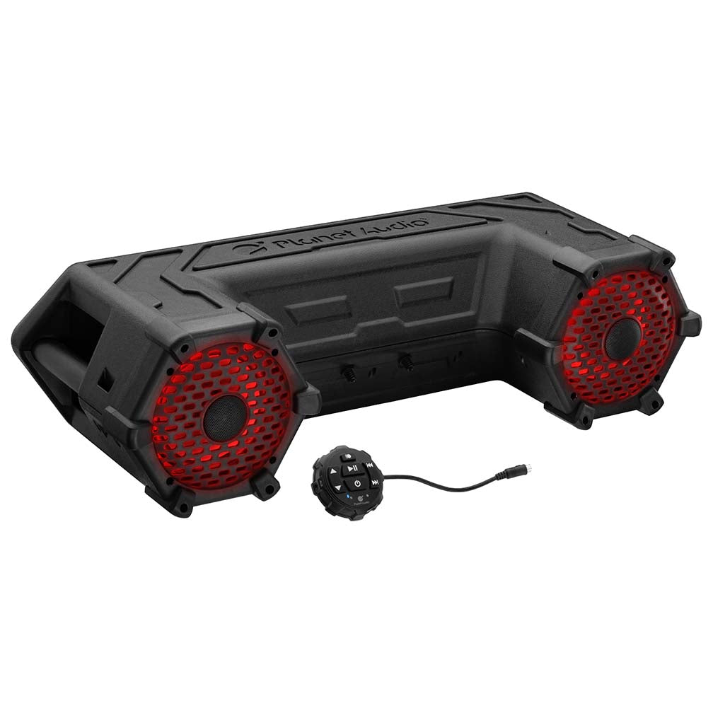 Planet Audio Off Road Atv Sound System 6.5" Marine Speakers Bluetooth Rgb Led Bar