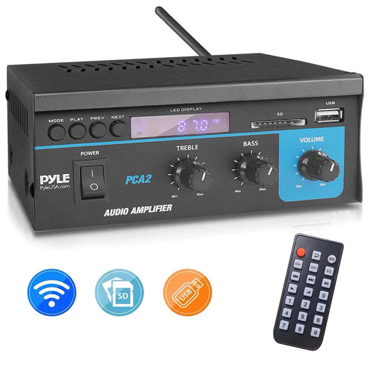 Pyle Mini 2 Channel 80 Watt Amplifier With Bluetooth