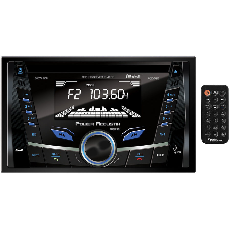 Power Acoustik Double Din Am/fm/cd/usb/bt