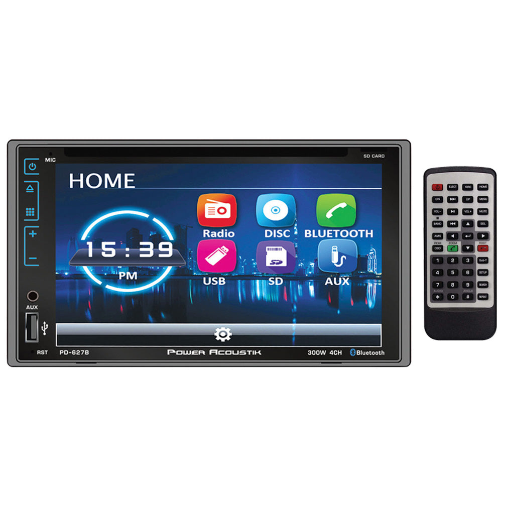 Power Acoustik D.din 6.2" Am/fm/cd/dvd/bt With Capacitive Flat Glass Face