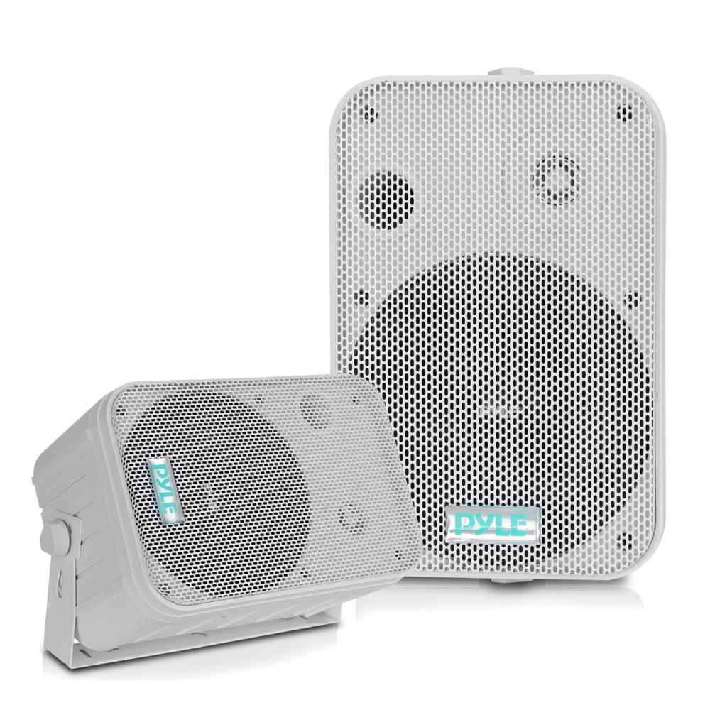 Speakers 6.5" White Outdoor Pyle Pro; Pair