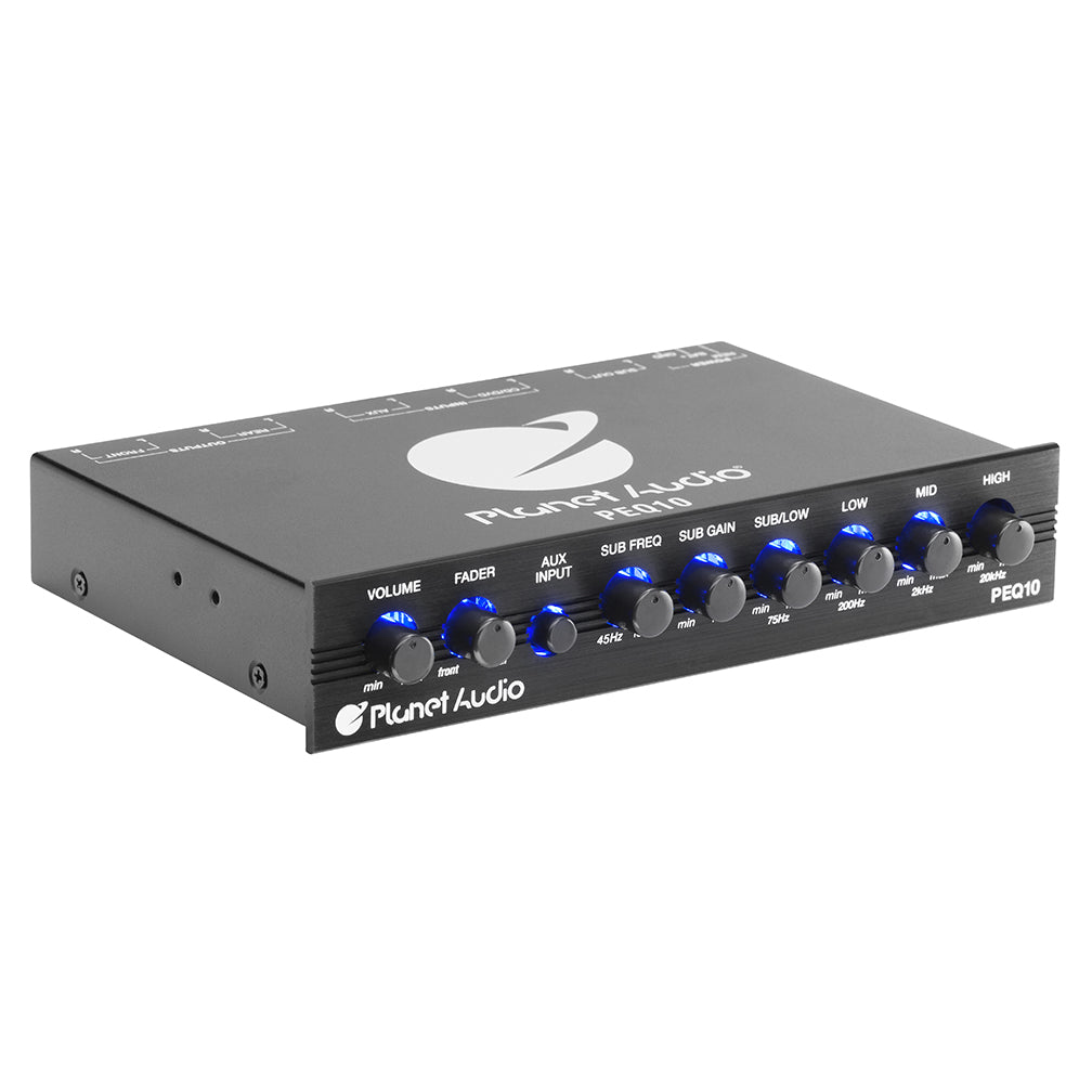 Planet Audio Half Din 4 Band Pre-amp Equalizer With Subwoofer Level Control