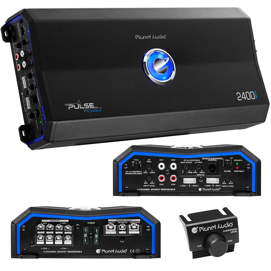 Planet Pulse Series 4 Channel Amplifier 2400w Max