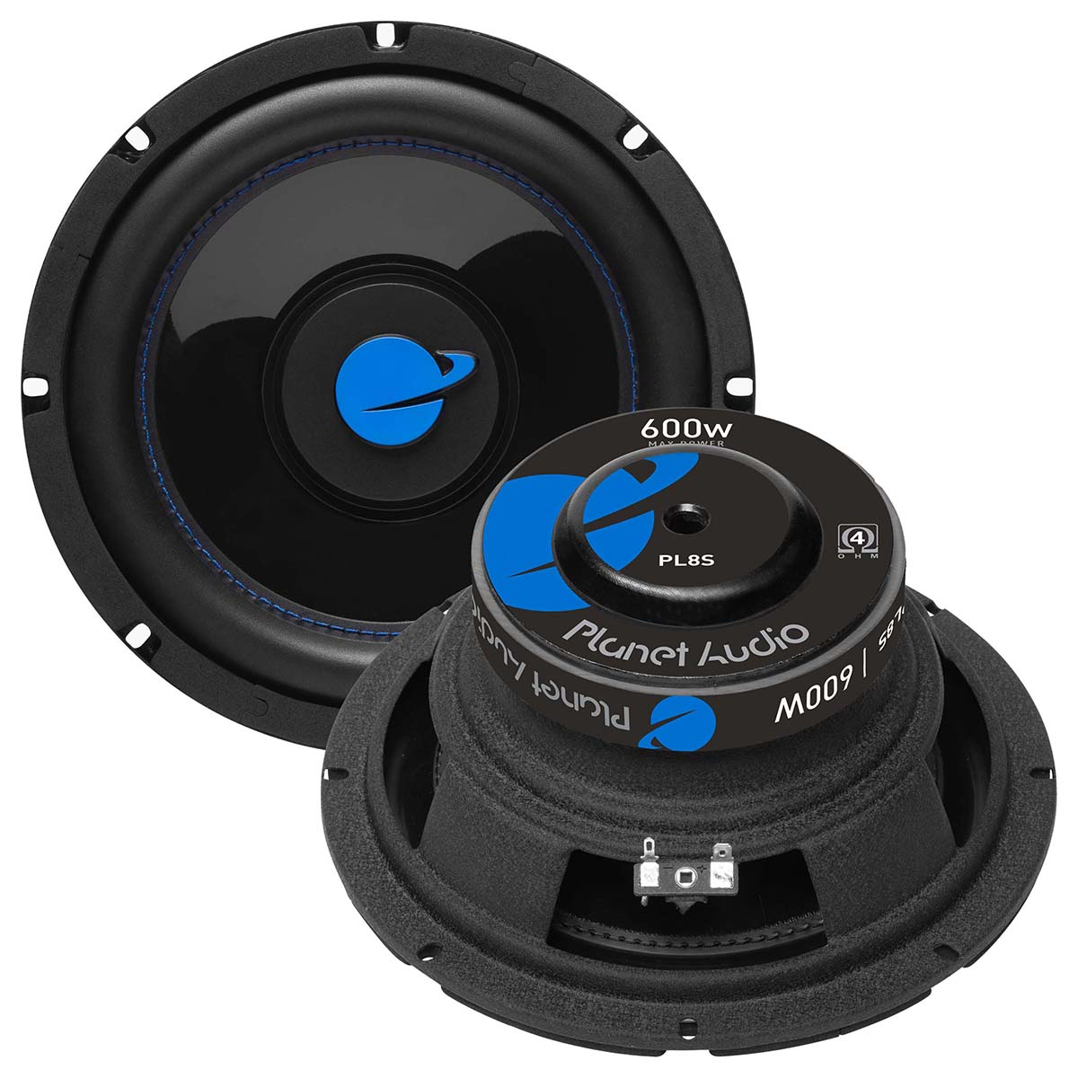 Planet Audio 8" Woofer - 600w Max Single 4 Ohm Voice Coil