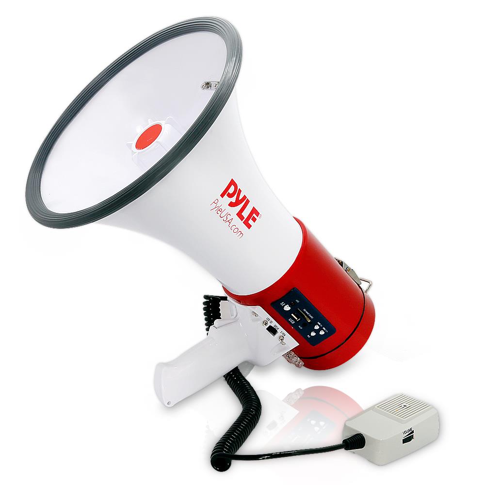 Pyle Pro Megaphone With Siren Talk Usb Sd Card