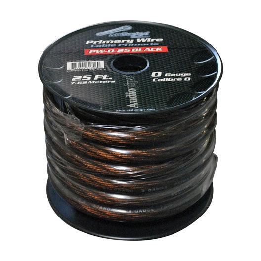 Audiopipe 25ft 0gauge Primary Cable Black