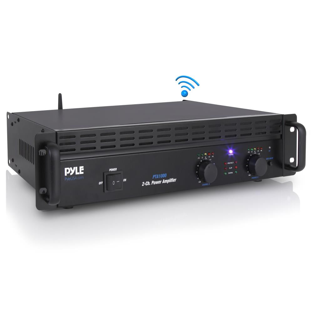 Amplifier Pyle Pro 1000watt 2 Channel Brgable;rack Mount With Bluetooth