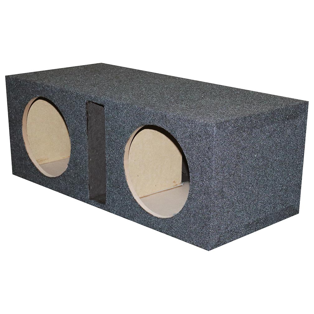 *bass12* Empty Woofer Box Qpower; (2)12" Slot Ported