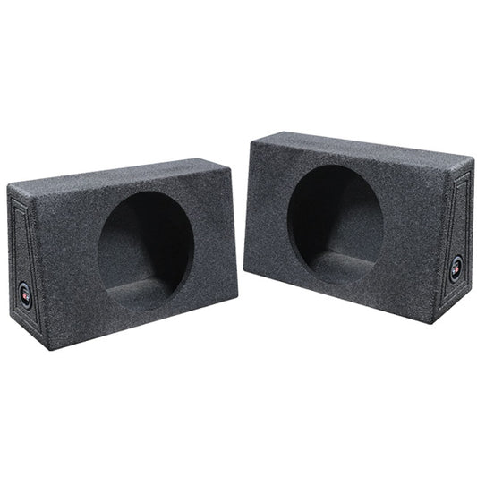 Qpower Qbomb Single 12" Empty Woofer Box Mounts Behind Seat