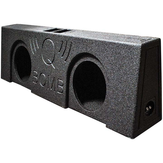 Qpower Qbomb Dual 12" Vented Empty Box Behind Seat Mount