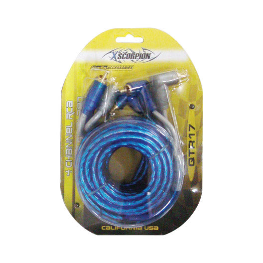 Xscorpion 17ft. - 4 Channel Rca Cable - Triple Shielded