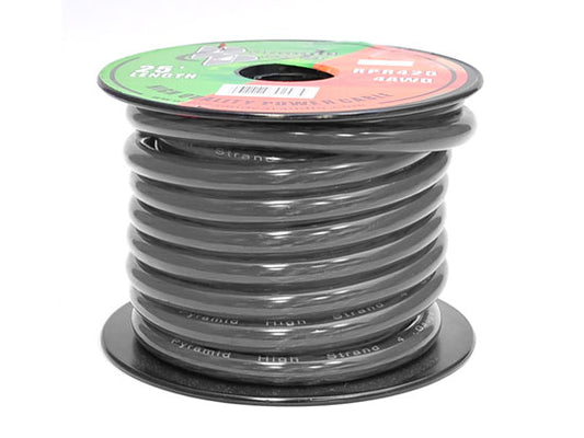 Wire 4 Ga. Black Pyramid 25 Ft. Spool;also Rpb4025