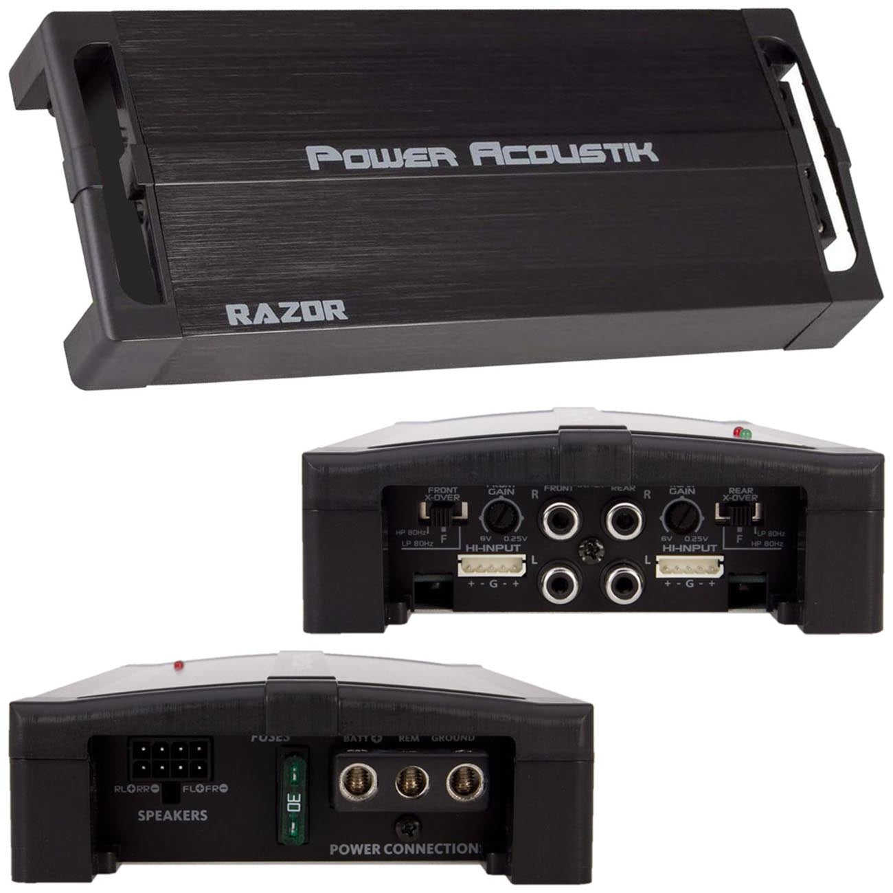 Power Acoustik Compact 4 Channel Amplifier - 600w Rms/1200w Max