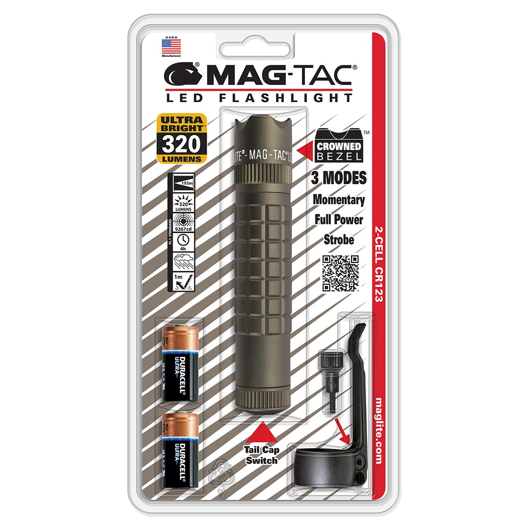 Maglite Mac-tac Cr123 Led Flashlight - Foliage Green