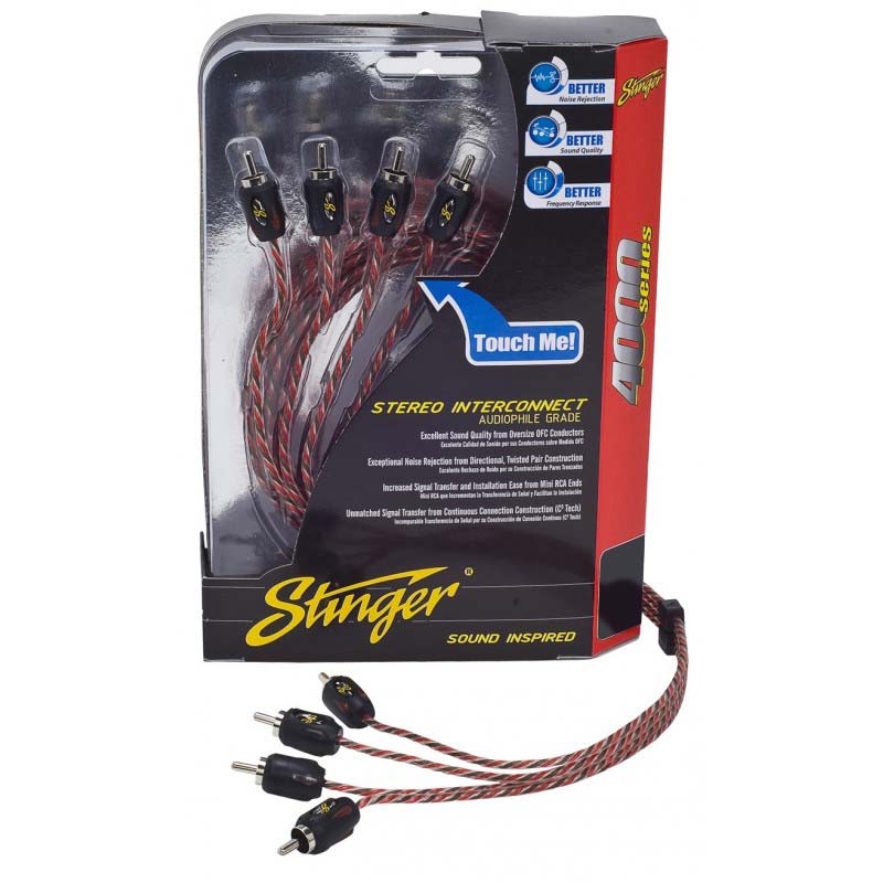 Stinger 17ft 4000 Series 4 Channel Rca's Directional Twisted