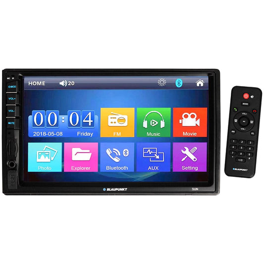 Blaupunkt 7” D-din Mechless Fixed Face Touchscreen Receiver With Mirrorlink Bt Usb/sd & Remote