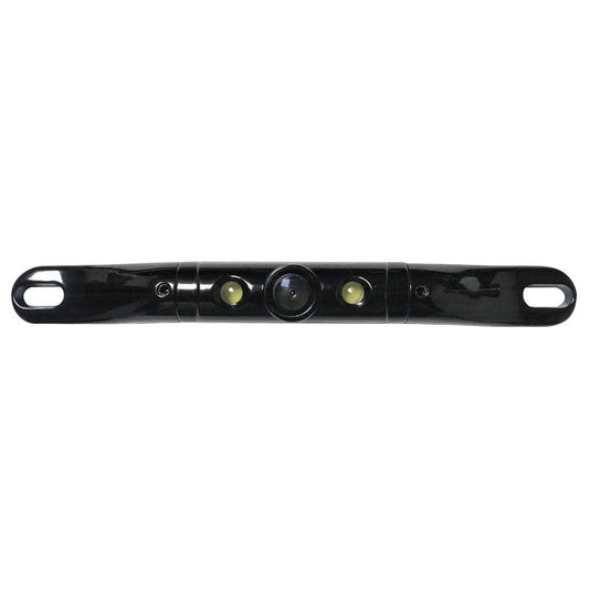 Boyo Short-bar License Plate Cmos Color Camera Black Finish With Built In Led Lights